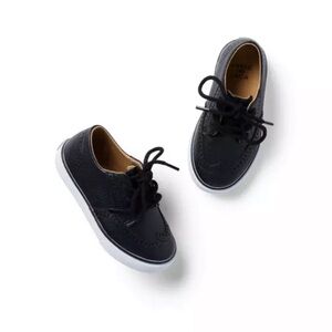 Janie and Jack Black Kids Oxfords